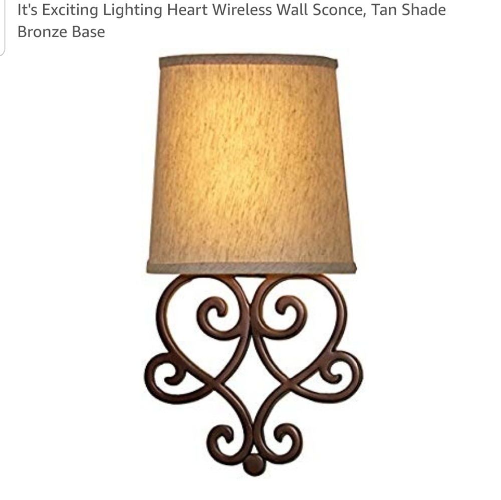 2-Helix heart scroll wall art sconce- 2 pack
